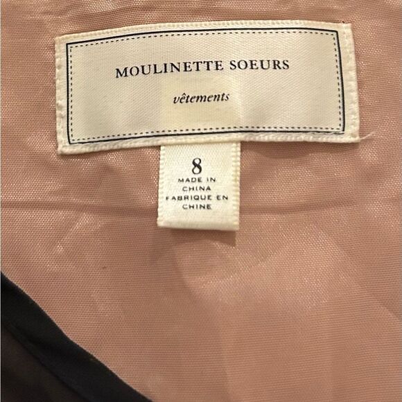 Anthropologie Tan Print Moulinette Soeurs Albertine Flocked Sheath Dress Size 8 - Picture 11 of 11